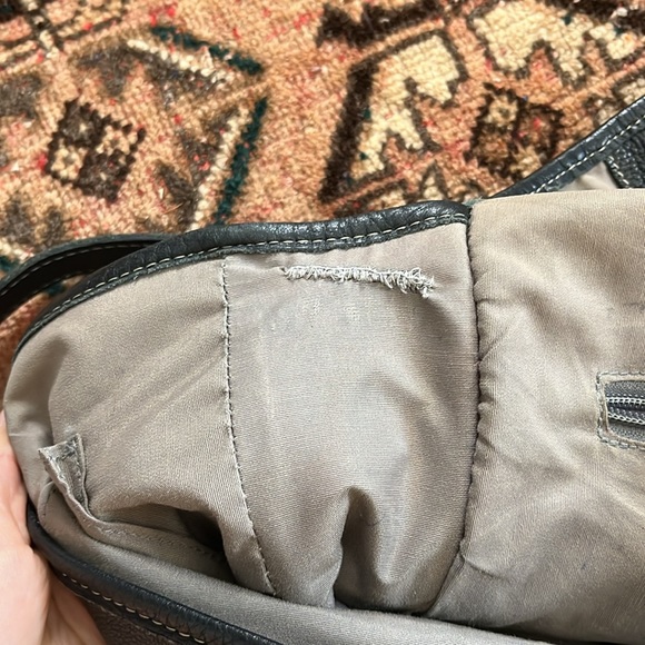 Roots Black Leather Satchel Briefcase School Laptop Bag - Picture 12 of 16